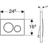 Клавиша смыва GEBERIT SIGMA 21 115.651.00.1 прозрачный