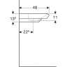 Шкафчик для раковины с раковиной GEBERIT MYDAY Y824081000+125480600 680 мм какао с молоком